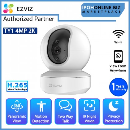 EZVIZ TY1 2K 4MP H.265 Smart Wi-Fi Pan & Tilt CCTV Camera CS-TY1-C0-8B4WF